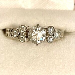 Art Deco style diamond engagement ring size 5.5